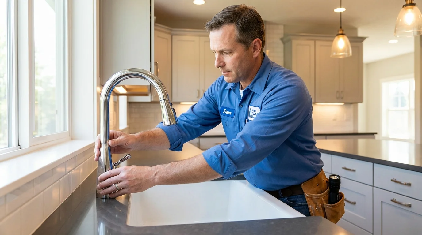 Kitchen faucet installation by Johns Plumbing LLC in Naperville